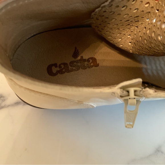 Casta Ravva Cream Mesh Leather Light Weight Size 38 - Picture 9 of 11